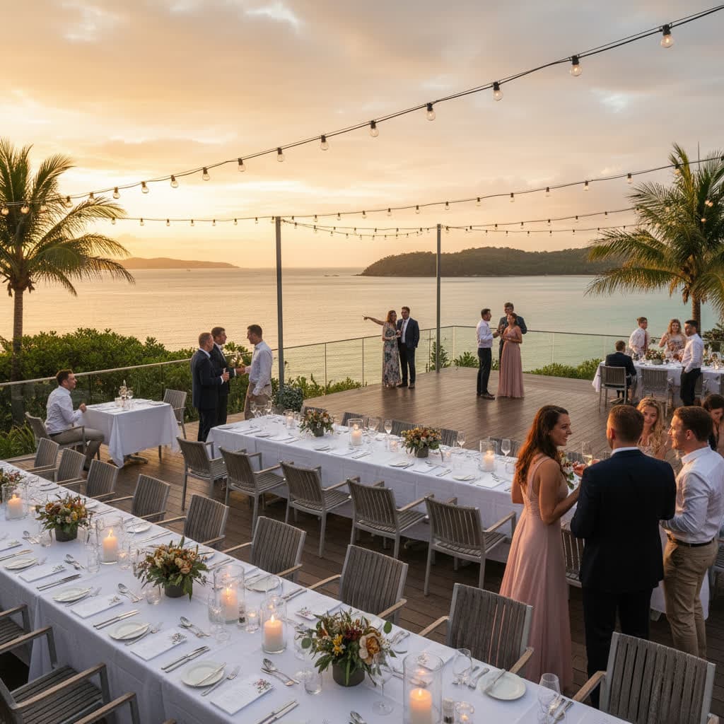 Waterfront restaurant wedding venue with water views