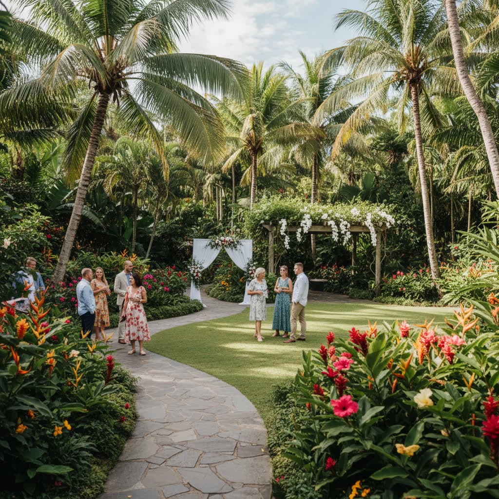 Tropical garden wedding venue in Mackay